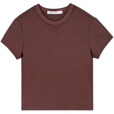 圆领修身显瘦短款正肩百搭T恤