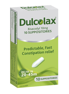 德国DULCOLAX乐可舒通便栓剂比沙可啶开塞露清肠通便宿便便秘10粒