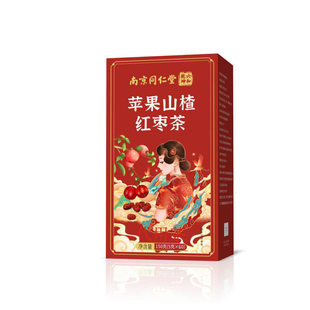 同仁堂正品苹果山楂红枣茶刮花茶油腹内清通肚子便解腻养生茶包lx