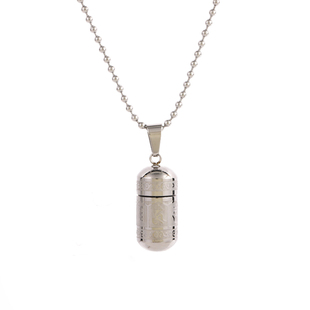 不锈钢可转动大随求六字真言大明咒吊坠项链楞严咒挂件男女士饰品