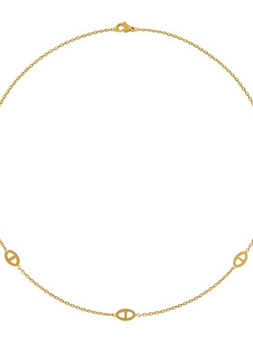 欧美金属小猪鼻子项链女轻奢