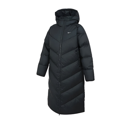 Nike耐克女子长款羽绒服夹克冬季防风拒水宽松连帽外套HV5237-010