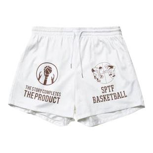 【清仓特价】SUPERTOFU 篮球主题 印花图案 运动休闲网眼球裤短裤