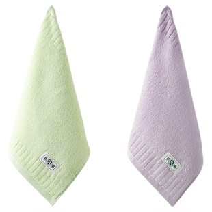 洁丽雅儿童方巾抗菌纯棉洗脸家用吸水速干马卡龙柔软手帕小毛巾女