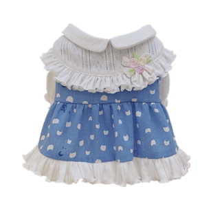 Elsamilu原创狗狗定制衣服春季小型犬马尔济斯服装宠物订制连衣裙