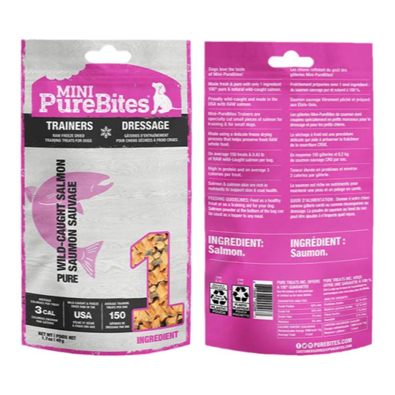 美国进口PureBites宠物零食冻干小型犬训练奖励鸡肉三文鱼猫狗用