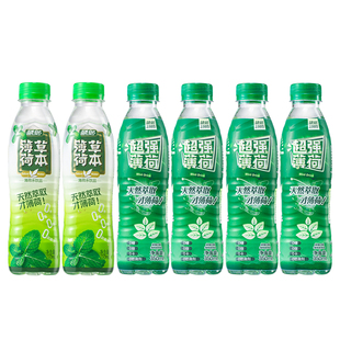 蓝剑草本薄荷水超强薄荷口味草本薄荷350ml*6瓶组合装清爽饮料