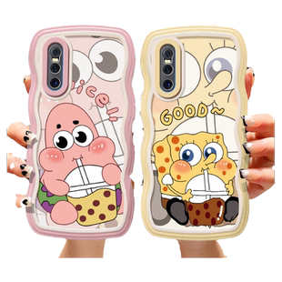 适用vivo x27pro手机壳卡通日韩女生v1836a全包边vivix27保护套V1829A个性搞怪海绵宝宝vlvox27时尚可爱vovox