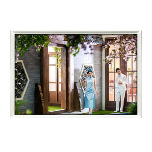 定制全家福合影结婚婚纱写真照片放大冲洗大尺寸实木中式简约相框