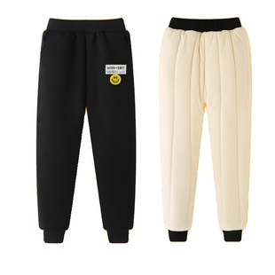 男童棉裤冬季加绒加厚一条过冬女童裤儿童三层夹棉裤子中大童外穿