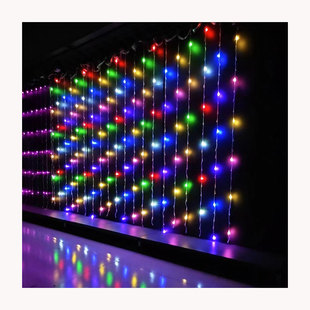 7彩新款新V16高亮数码窗帘灯LED爆闪灯春节阳台装饰户外彩灯 家用