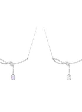 【自营】HEFANG Jewelry/何方珠宝极光丝带结优雅锁骨链 圣诞礼物