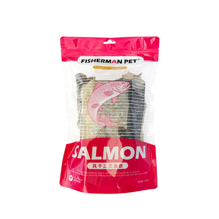 Fisherman pet风干鳕鱼皮三文鱼皮狗狗磨牙零食 美毛耐咬渔夫牧场