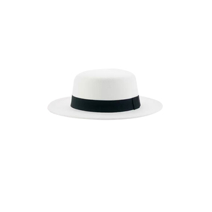 法式赫本风白色毛呢帽子高级感气质英伦风礼帽2026春秋新款渔夫帽