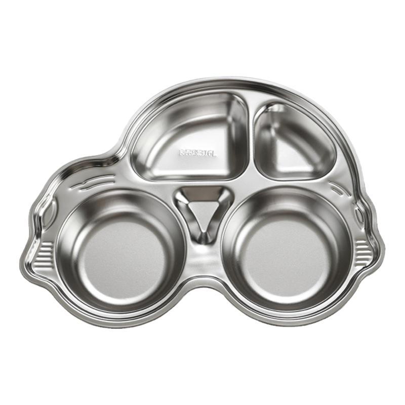 316不锈钢餐盘幼儿园卡通饭盒学生食堂打饭快餐盘分格大人饭盘子