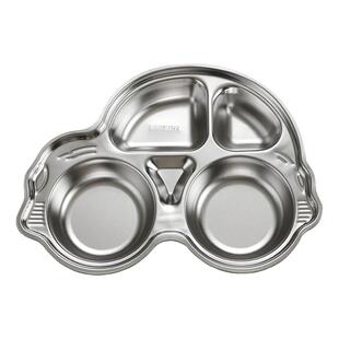 316不锈钢餐盘幼儿园卡通饭盒学生食堂打饭快餐盘分格大人饭盘子