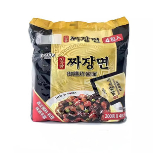 韩国paldo八道御膳炸酱面4袋800g 方便面拉面袋装煮面炸酱拌面