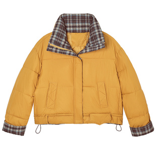 鸭鸭爆款羽绒服女冬季2025新款今年流行小个子加厚短款立领外套