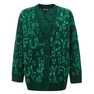 VeroModa早春字母提花针织衫