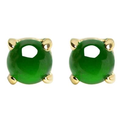 东海世家s925银翡翠耳钉