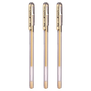 闪光金色日本pentel派通金笔描经抄经抄写佛经书法绘画抄金笔写福字金色笔高光金色的笔中性笔