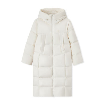 森马羽绒服女长款保暖连帽外套