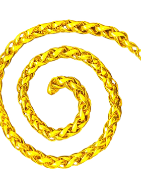 创缘空心社会风镀沙金道具项链