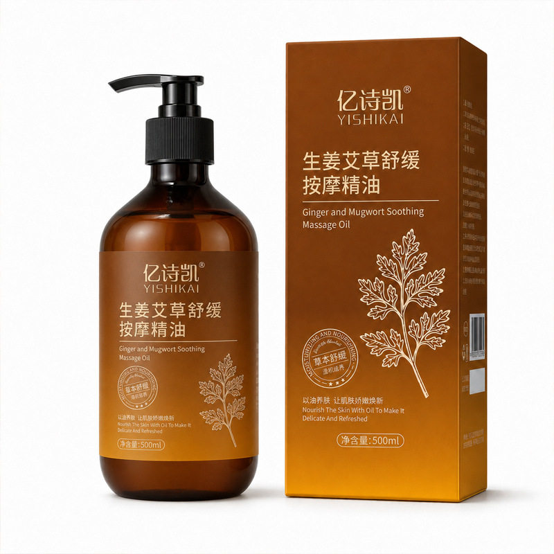 艾草生姜按摩精油1按发热