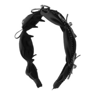 弗弗西FFX天鹅湖畔高颅顶黑色发箍高端精致带齿头箍2025新款头饰