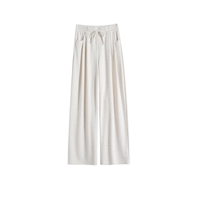 秋冬加绒糯米裤女新款软糯垂坠感