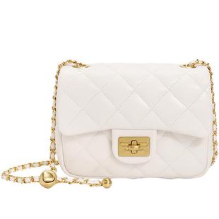 百丽包包女新款通勤高级小香风链条包小包单肩斜挎送礼X6972BX4