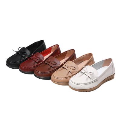 真皮女鞋软底中老年皮鞋平底单鞋