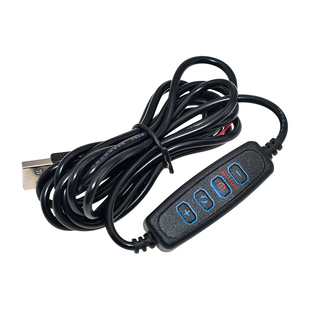 LED台灯补光灯调光调色开关线USB调光线 摄影环形灯线控5/12V通用