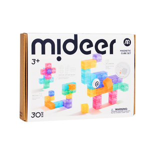 mideer弥鹿磁力方块积木正方体教具儿童六面强磁立体益智拼装玩具