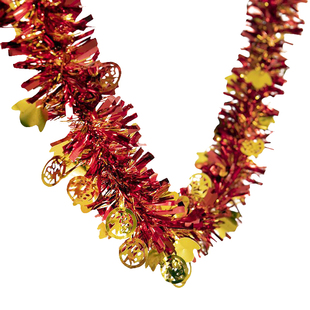 新年装饰毛条彩条拉花彩带挂饰五星福字马年店铺教室场景布置