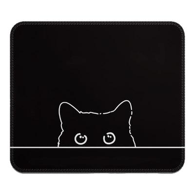 简约线条猫咪小号方形鼠标垫