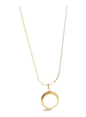 ins冷淡风轻奢白贝母圆形颈链