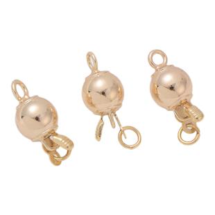 14K包金保色灯笼插扣手工diy珍珠项链手链连接搭扣收尾扣头材料