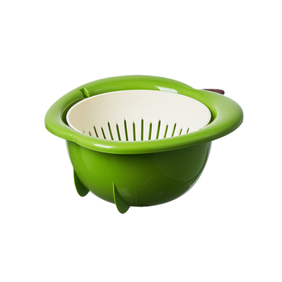 洗菜盆沥水篮旋转式双层水果盘客厅家用厨房洗水果篮蔬菜淘菜篓子