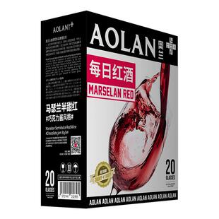 奥兰小红帽每日红酒马瑟兰半甜红袋装葡萄酒