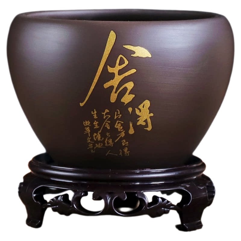 紫砂花盆透气中式君子兰花盆特价