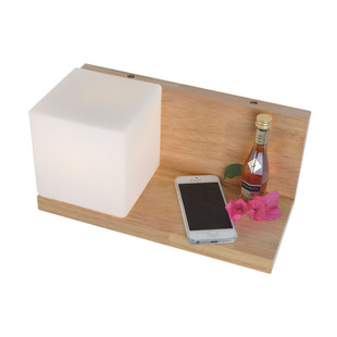 北欧壁灯日式简约走廊床头灯过道原木色转角灯中式现代实木入户灯