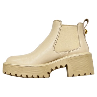 STELLA LUNA 秋冬真皮一脚蹬踝靴圆头增高厚底切尔西短靴SL322118