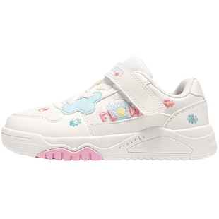 特步童鞋新款儿童魔术贴板鞋小童软底耐磨休闲鞋女孩运动鞋子