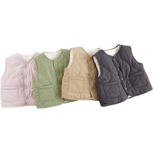 [加绒]马克珍妮男女童时尚保暖马甲 儿童夹克宝宝冬装新款241538