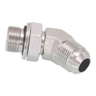 美制转英制可调式弯头1JG4-OG高压油管接头74°外锥D型45°角弯头