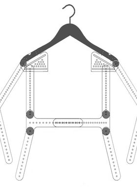 多功能服装挂拍衣架道具调节隐形