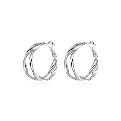 kitsh简约通勤女双层扭扭耳钉