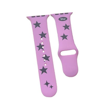 五角星硅胶星星适用iwatch表带