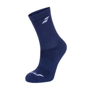 Babolat百宝力专业网球袜中筒加厚男女运动袜毛巾底吸汗透气3双装